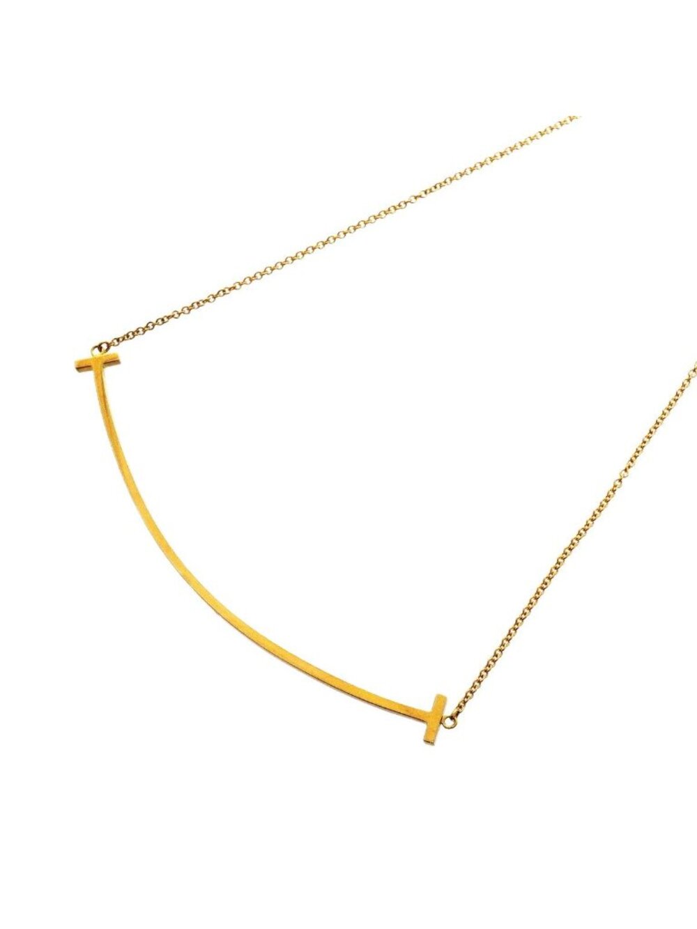 Tiffany & Co Necklace T Smile Large 18K Yellow Gold